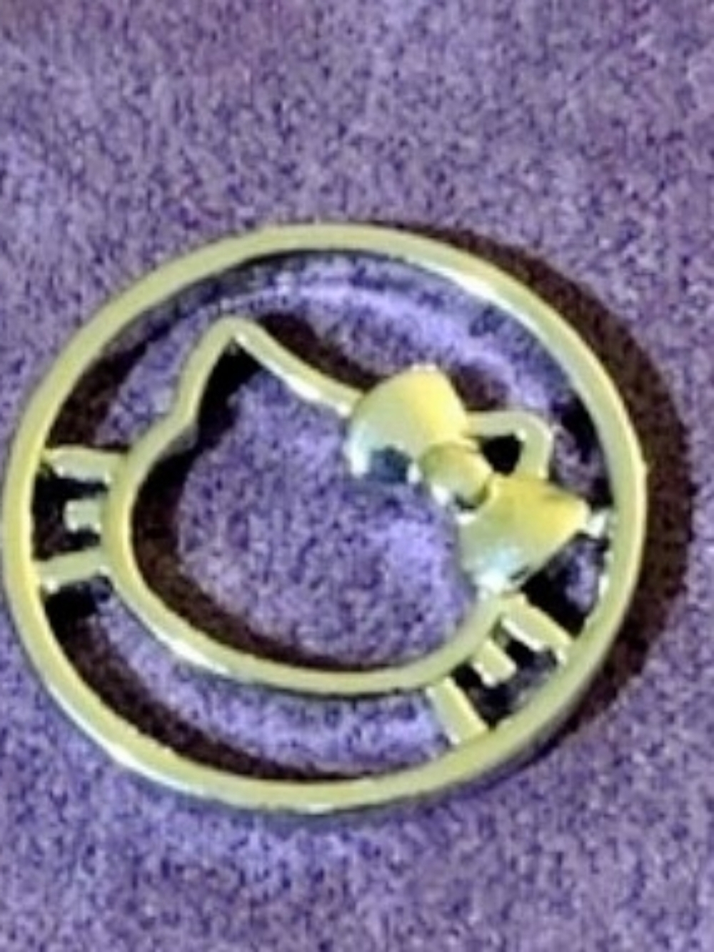 Hello Kitty Silhouette Plate For Floating Lockets